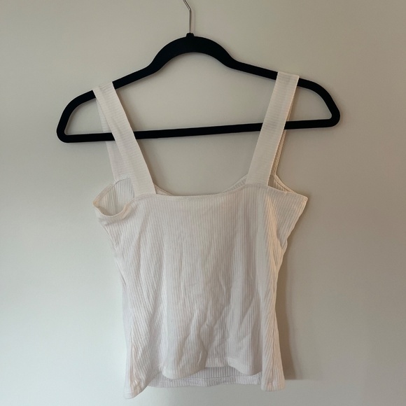 Reformation Jeans Ribbed Square Neck Tank Top - Picture 3 of 4